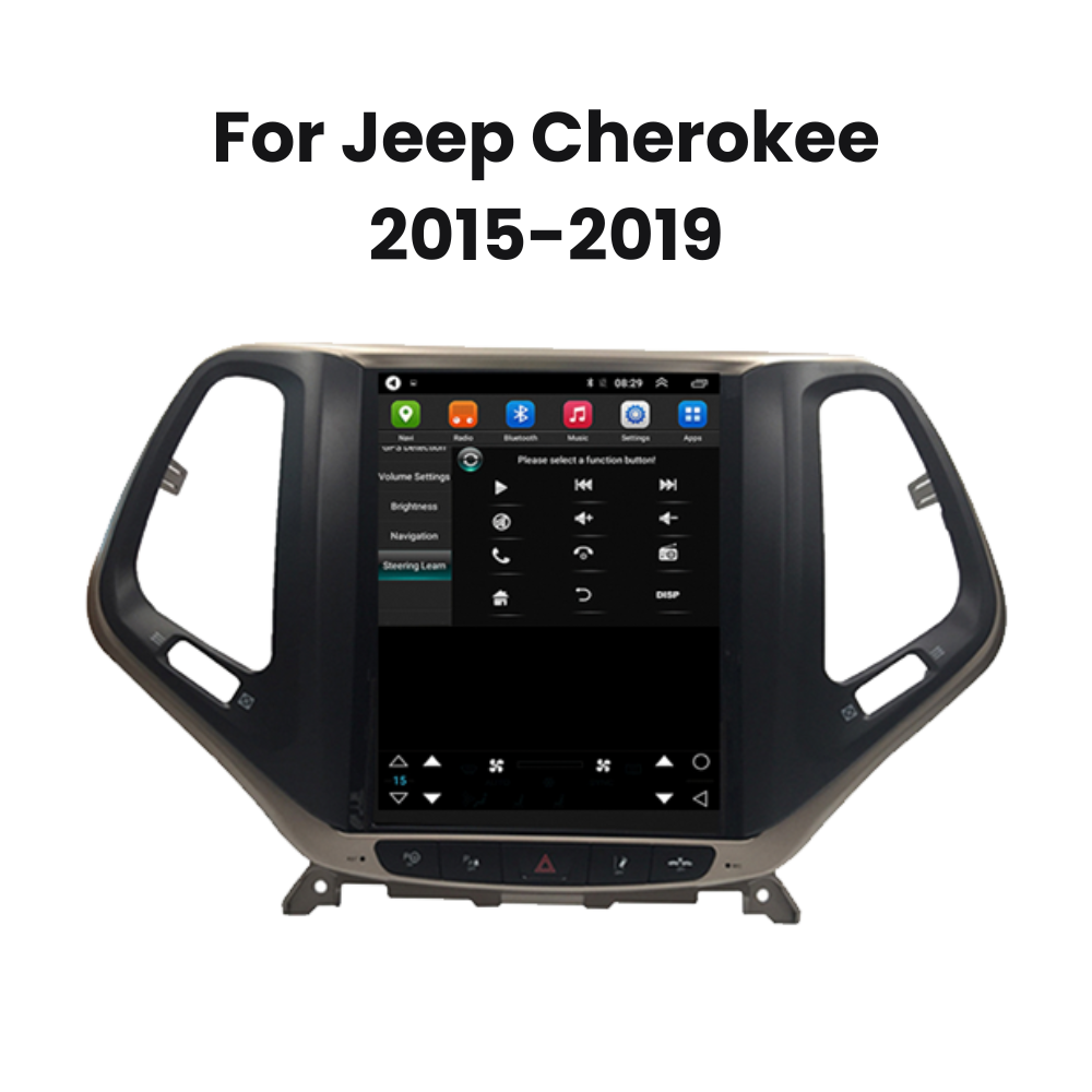 9.7 Inch Tesla Style Jeep Cherokee Android 12 Car Stereo Head Unit with CarPlay & Android Auto
