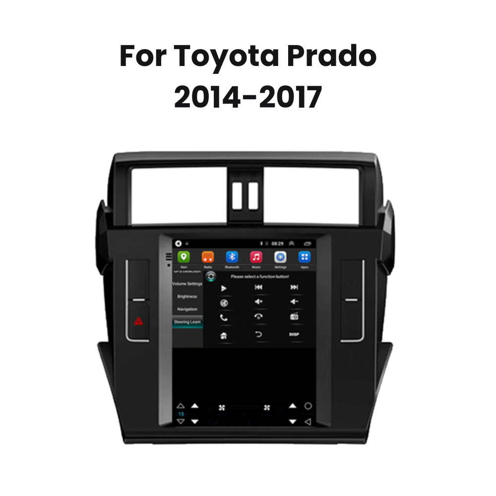 9.7 Inch Tesla Style Toyota Prado Android 12 Car Stereo Head Unit with CarPlay & Android Auto