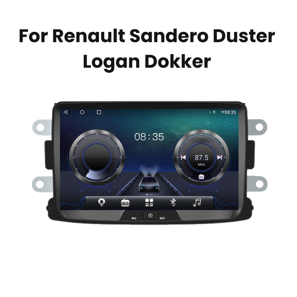 Renault Sandero/Duster/Logan/Dokker Android 13 Car Stereo Head Unit with CarPlay & Android Auto